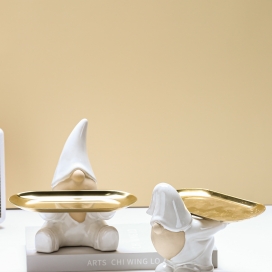 CERAMIC SANTA STORAGE TRAY